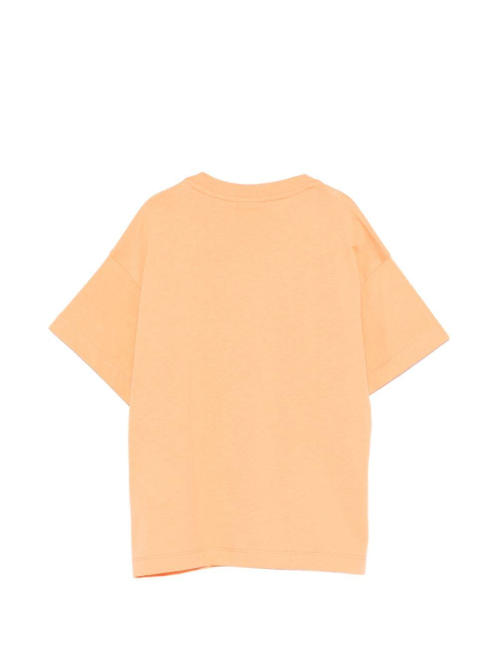 T-shirt per bambino Fendi Kids arancione con logo sul davanti JUI201 7AJ F1JYS FENDI KIDS