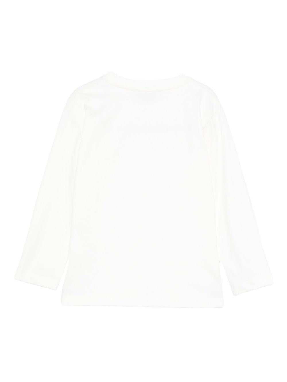 T-shirt per bambino Paolo Pecora Kids bianca con stampa logo sul davanti PP4157 GE-BL PAOLO PECORA KIDS