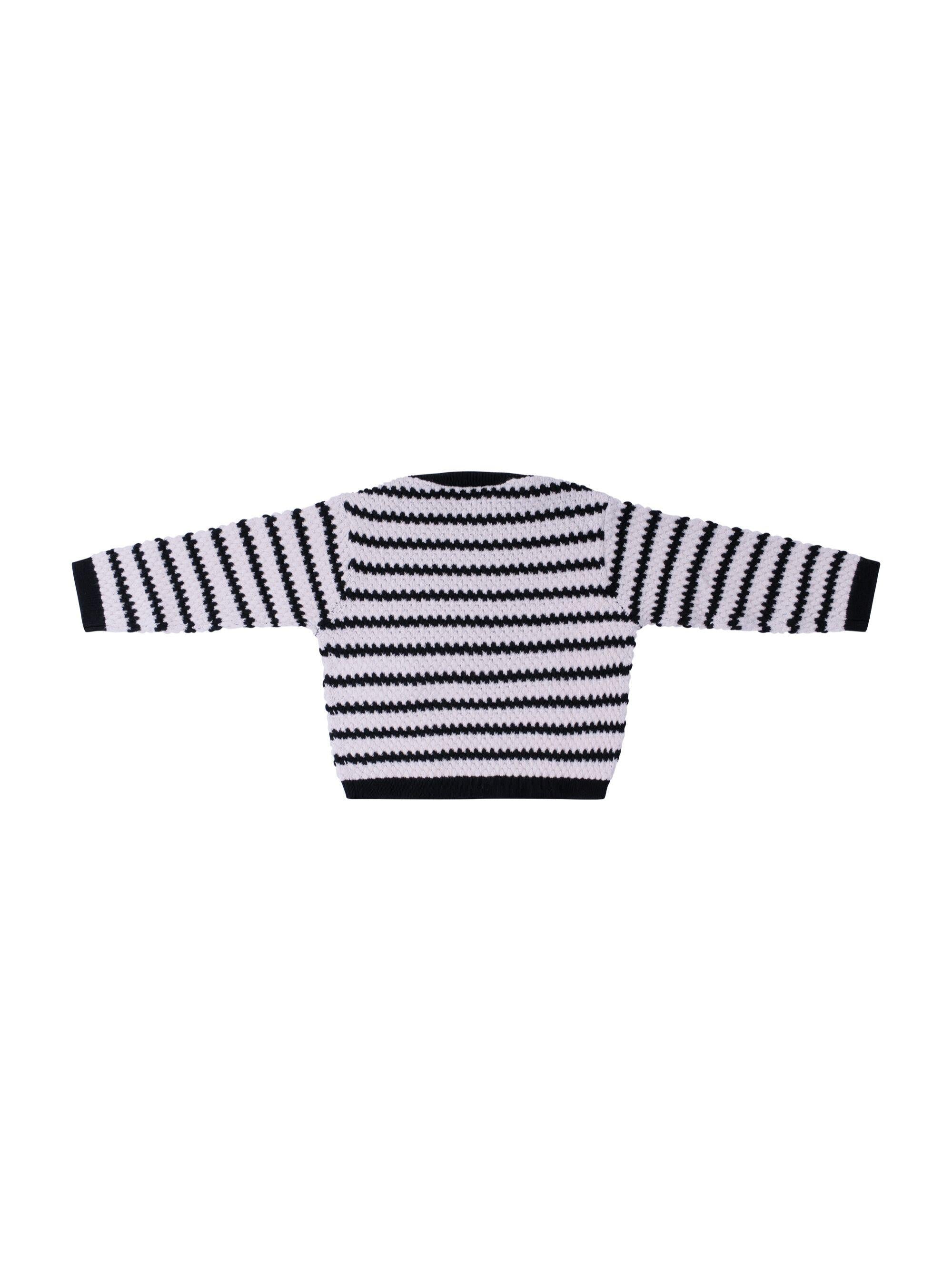 Maglione per neonato Emporio Armani Kids multicolor con design a righe EB001232 AF23409 M0057 EMPORIO ARMANI KIDS