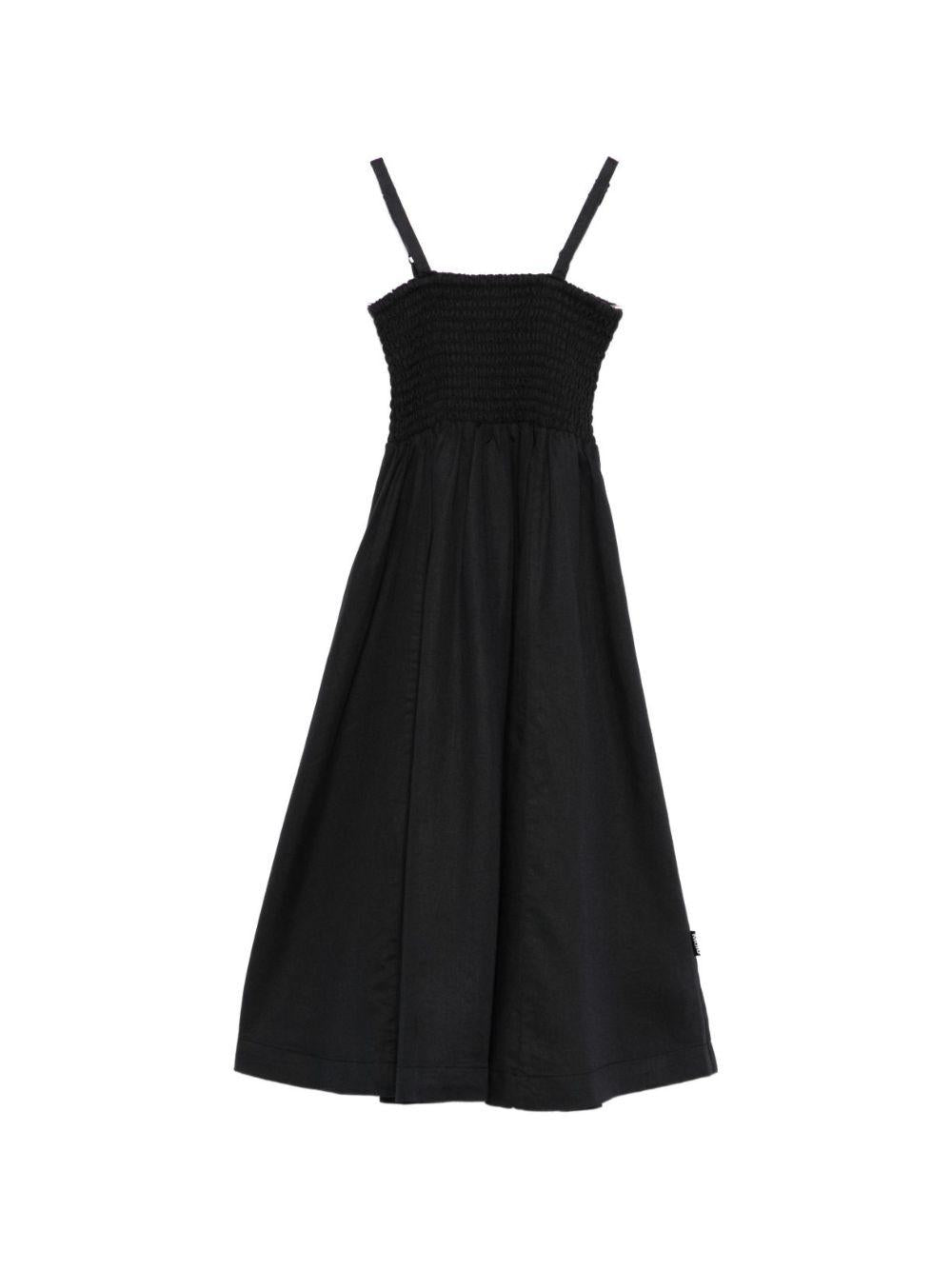 Abito Charlize per bambina Molo nero con corpetto arricciato 2S26E120 0099 MOLO