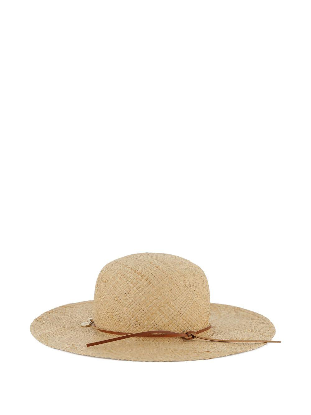 Cappello estivo per bambina Chloé Kids beige con ricamo C20868 43A CHLOE' KIDS