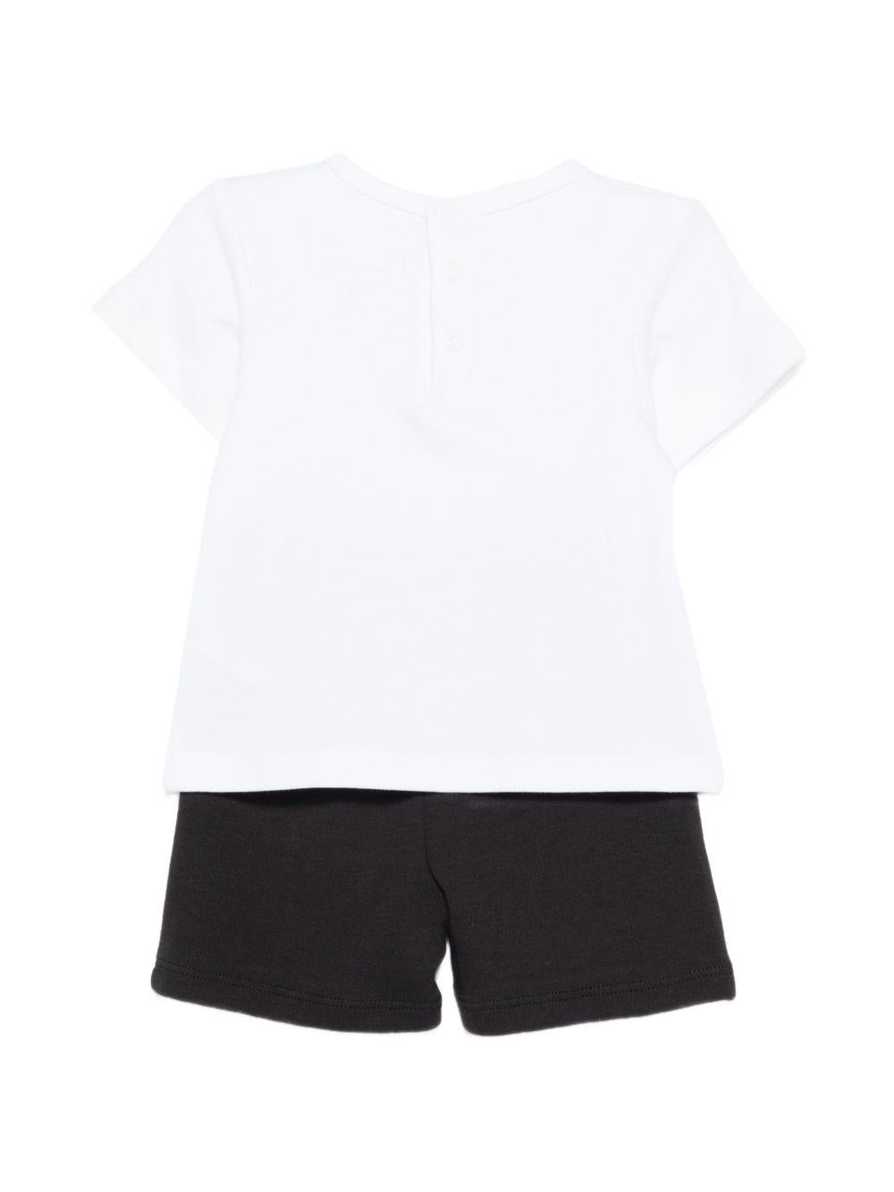 Completo t-shirt e shorts per neonato The Marc Jacobs Kids bianco e nero con disegno canotta W60815 09B THE MARC JACOBS KIDS