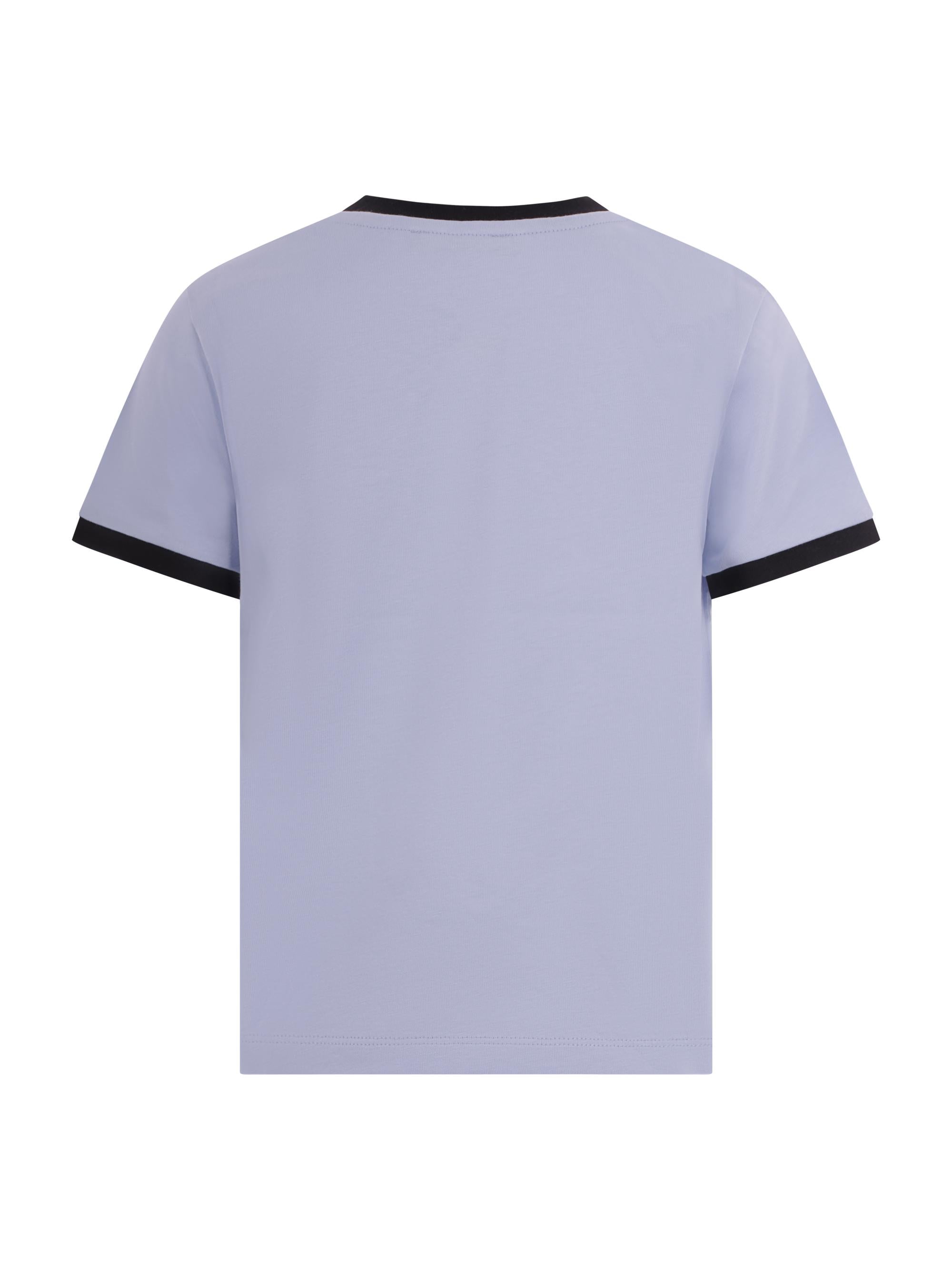 T-shirt per bambino Balmain Kids azzurra con stampa del logo sul davanti BY8P41 Z3672 652NE BALMAIN KIDS