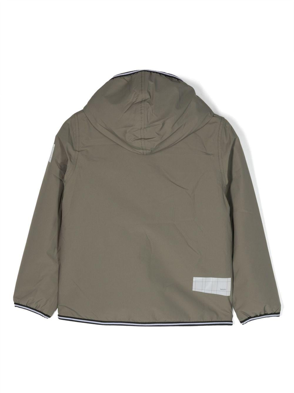 Giacca per bambino Molo verde oliva con cappuccio 5NOSM308 8782 MOLO