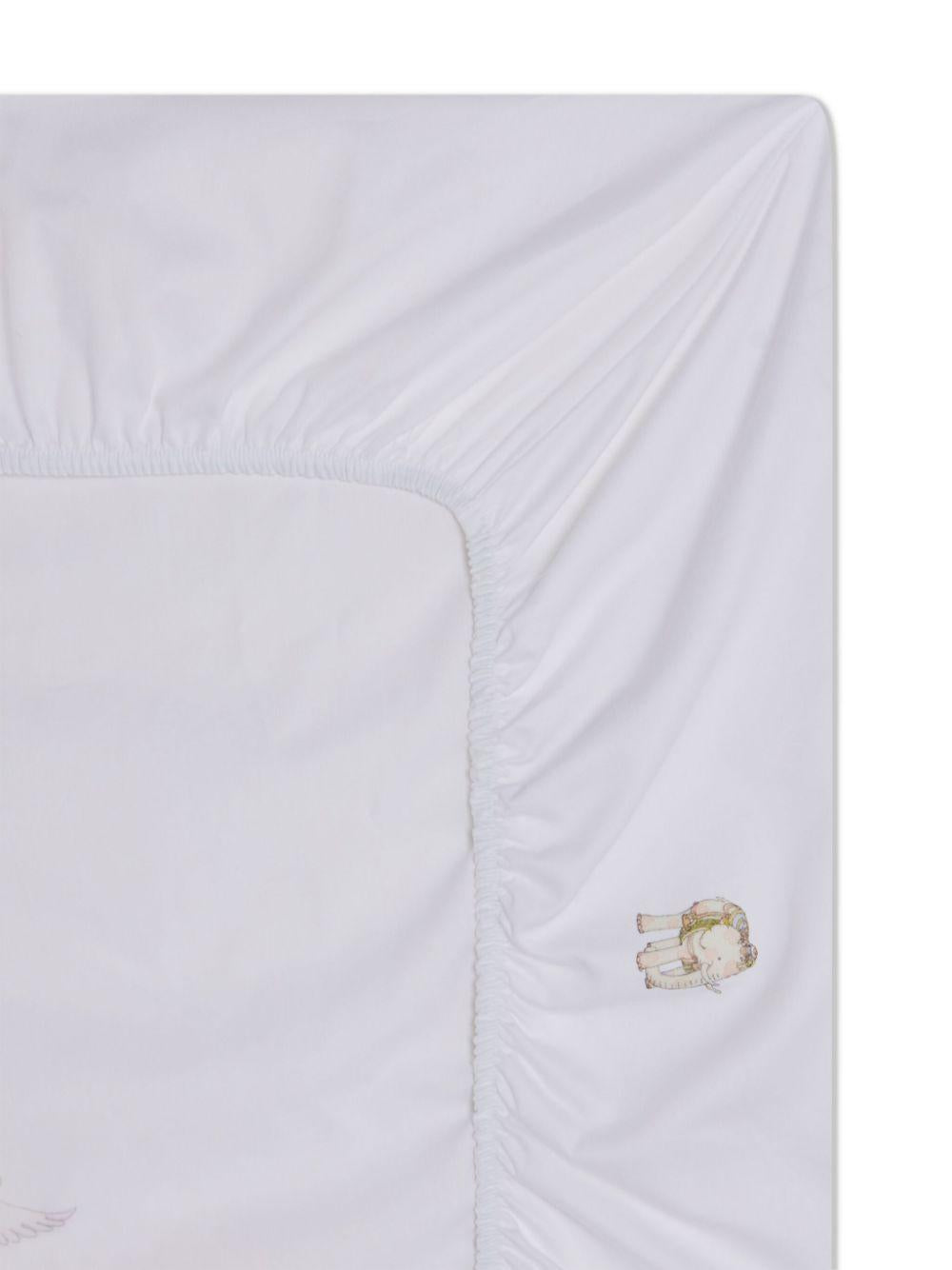 Lenzuolo con stampa illustrazione per neonato Atelier Choux bianco con orlo elasticizzato FS-CS-CAR P-CR ATELIER CHOUX PARIS