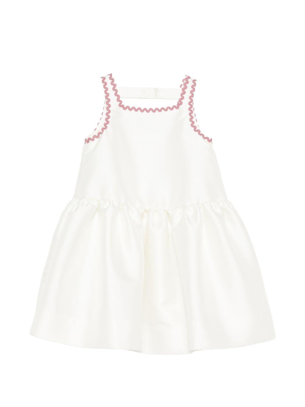 Abito per bambina Simonetta bianco con ruches SY1B02 S0251 102RS SIMONETTA