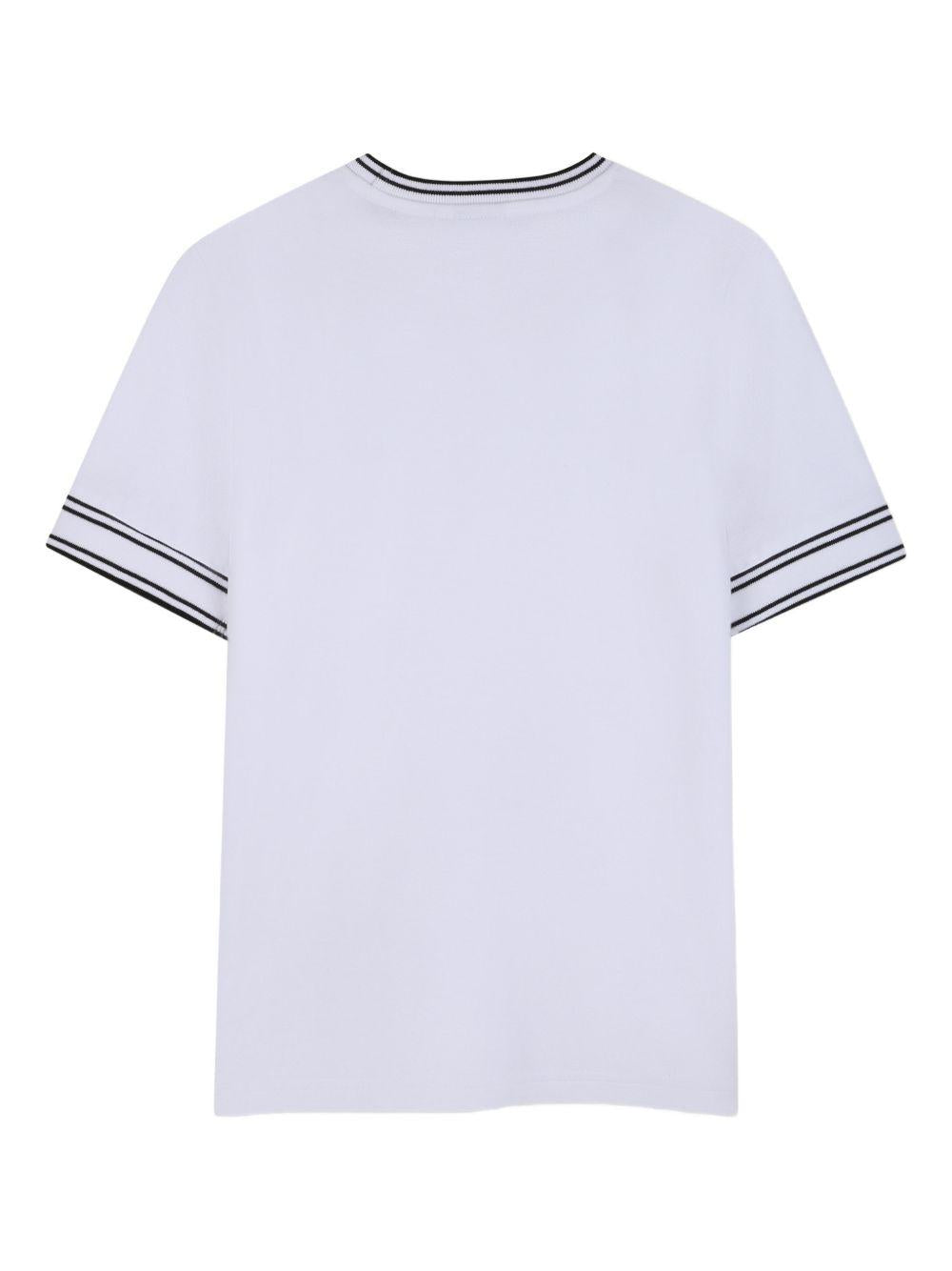 T-shirt per bambino Boss Kids bianco con logo sul petto J52981 10P BOSS KIDS