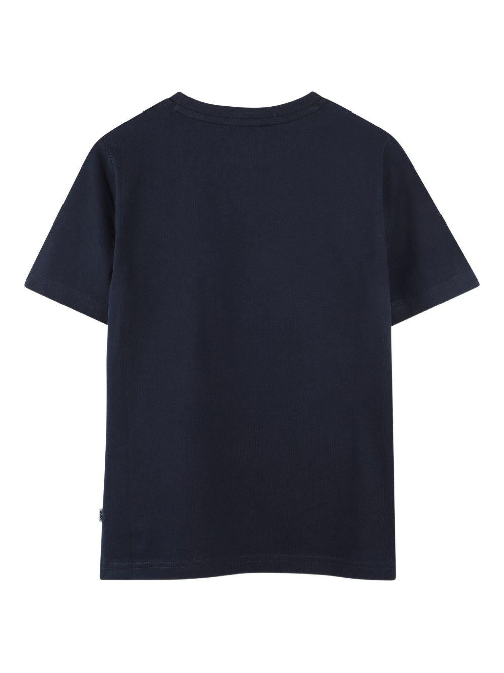 Set 2 T-shirt Boss Kids blu/bianca con stampa logo J52680 V41 BOSS KIDS