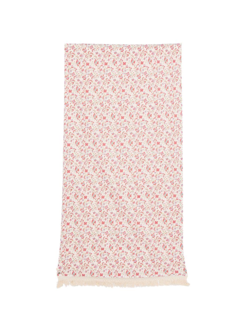 Telo mare per bambina Louise Misha bianco con stampa floreale all-over WBI-S26-B0240 CREAM LOUISE MISHA