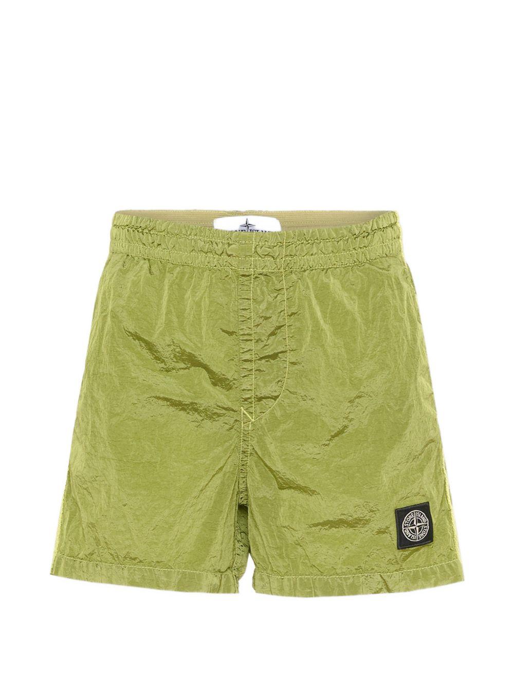 Costume da bagno per bambino Stone Island Junior verde con logo L1S16B100002S0043 V005F STONE ISLAND JUNIOR