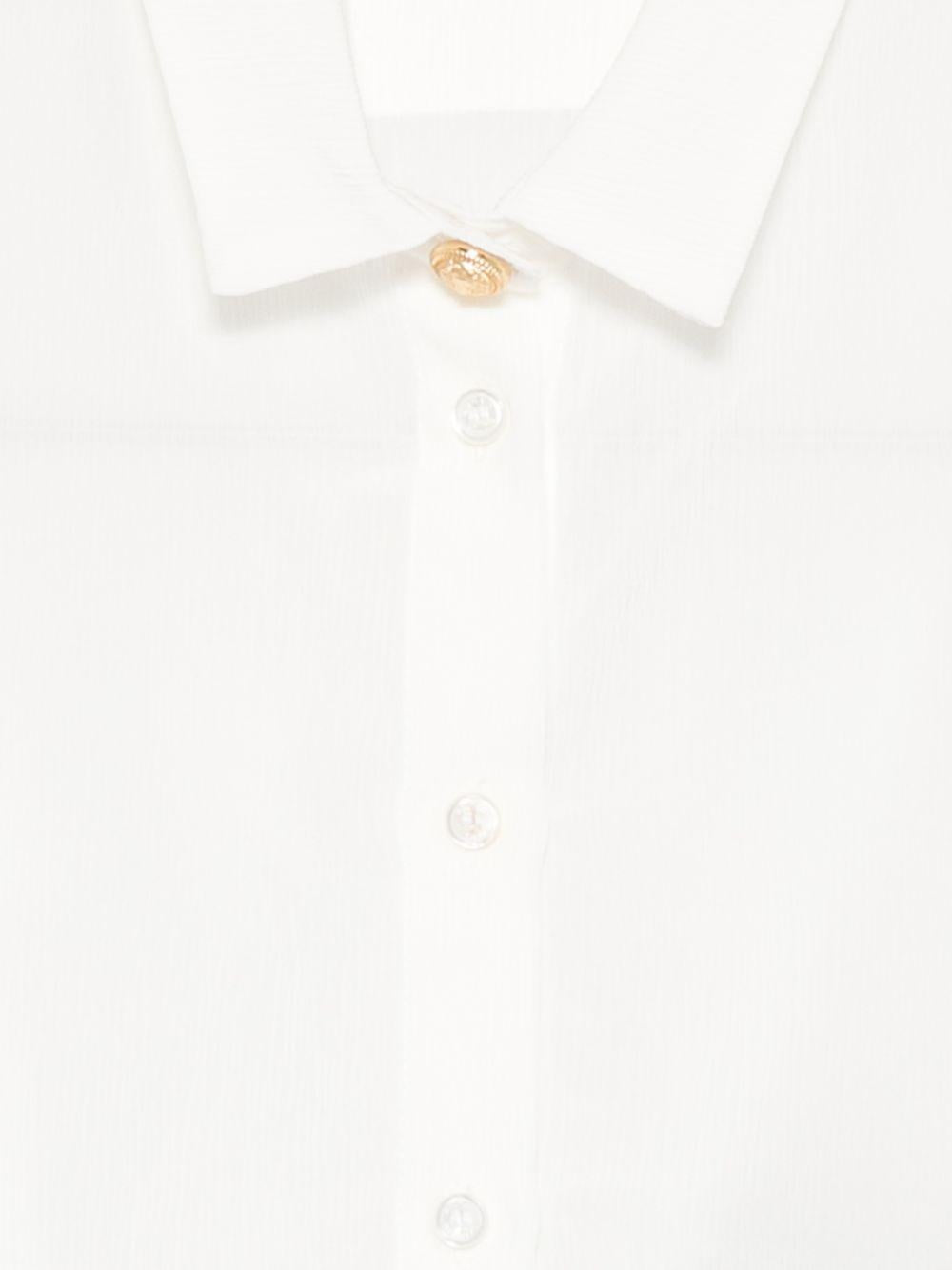 Camicia per bambina Balmain Kids bianca con colletto classico BY5A61 K0282 101 BALMAIN KIDS