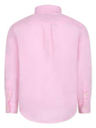 Camicia per bambino POLO RALPH LAUREN KIDS rosa in lino 322967600 002 Ralph Lauren kids