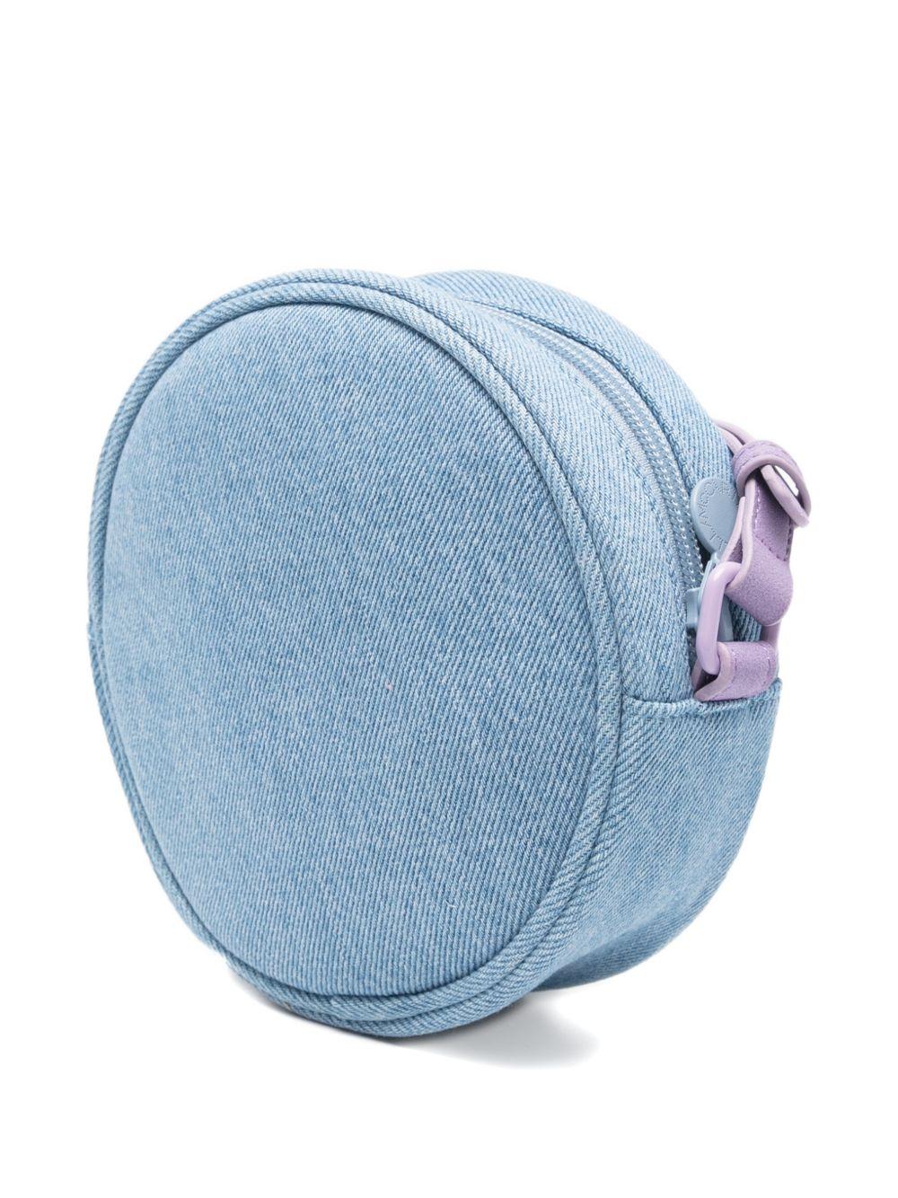 Borsa tondeggiante bambina Stella McCartney Kids azzurra con applicazione Stella TY0A58 Z3618 665 STELLA McCARTNEY KIDS