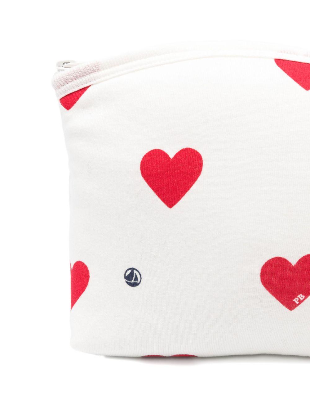 Trousse per neonati Petit Bateau bianca con stampa a cuori A0BUV 01 PETIT BATEAU