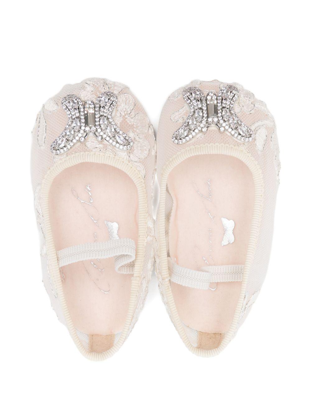 Ballerine per neonata Aruna Seth bianche con decorazione farfalla SON01 IVORY ARUNA SETH