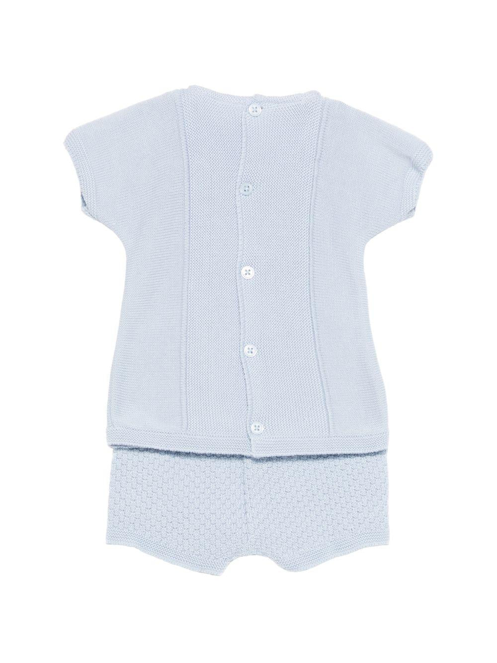 Set maglia con shorts per neonato Paz Rodriguez azzurro con bottoni 103C-123415 801 PaZ RODRIGUEZ