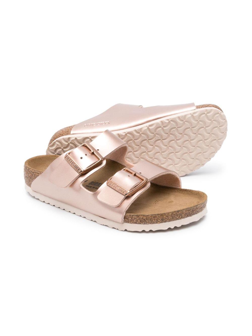 Ciabatte per bambina Birkenstock Kids Arizona rosa con doppia fibbia 1012478 COPPER BIRKENSTOCK