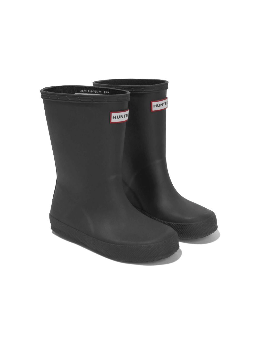 Stivali da pioggia per bambini Hunter Kids nero con applicazione HFRK0032252 BLK HUNTER