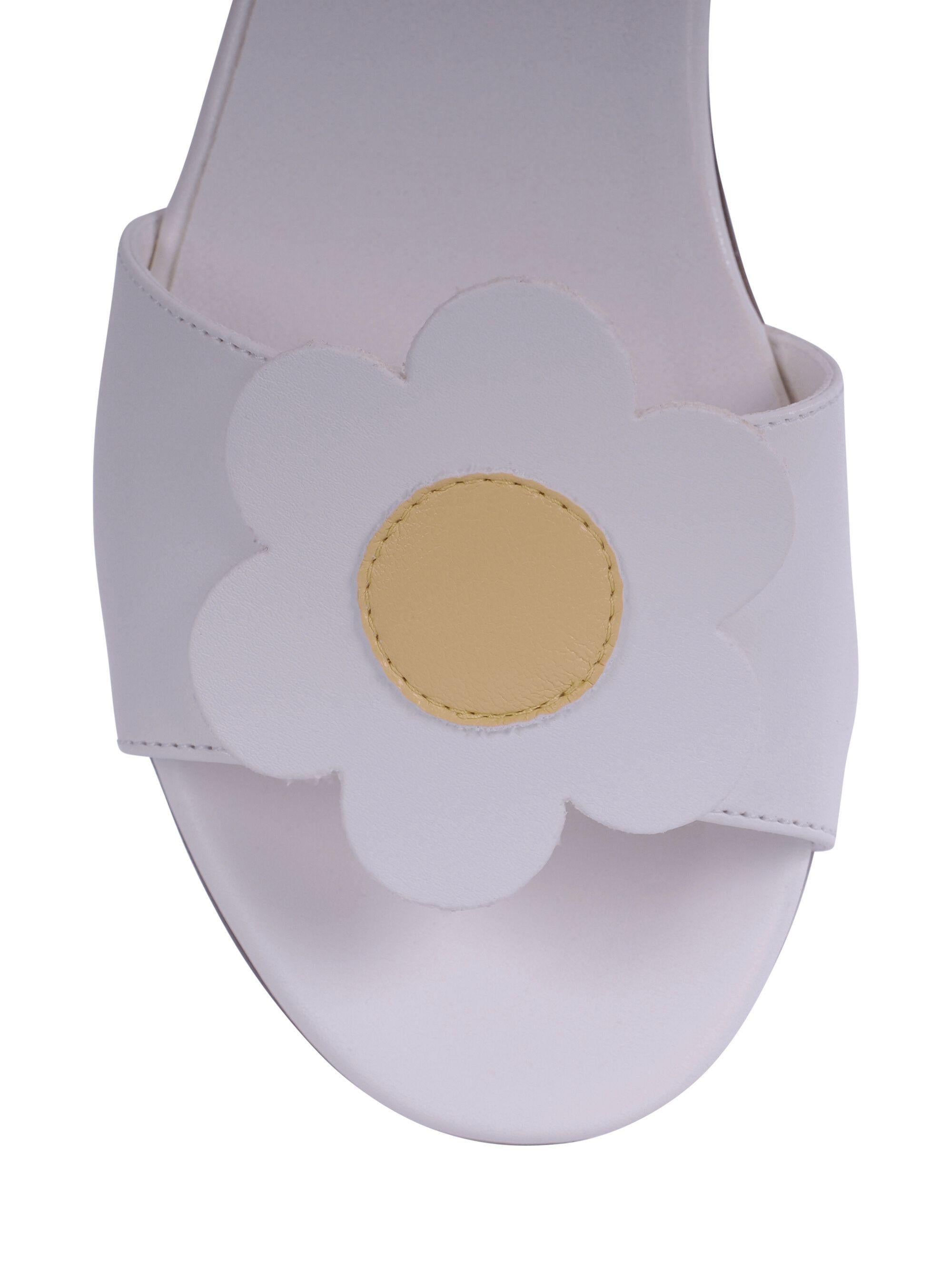 Sandali per bambina Stella McCartney Kids bianchi con applicazione fiore TY0D06 Z2118 101 STELLA McCARTNEY KIDS
