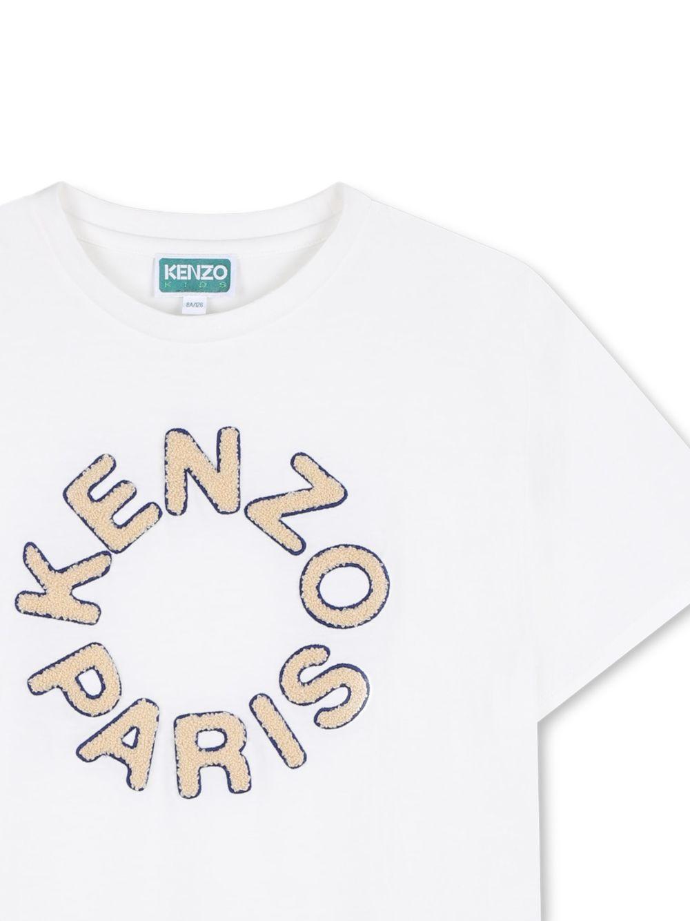 T-shirt per bambino Kenzo kids bianca con logo K61699 117 KENZO KIDS