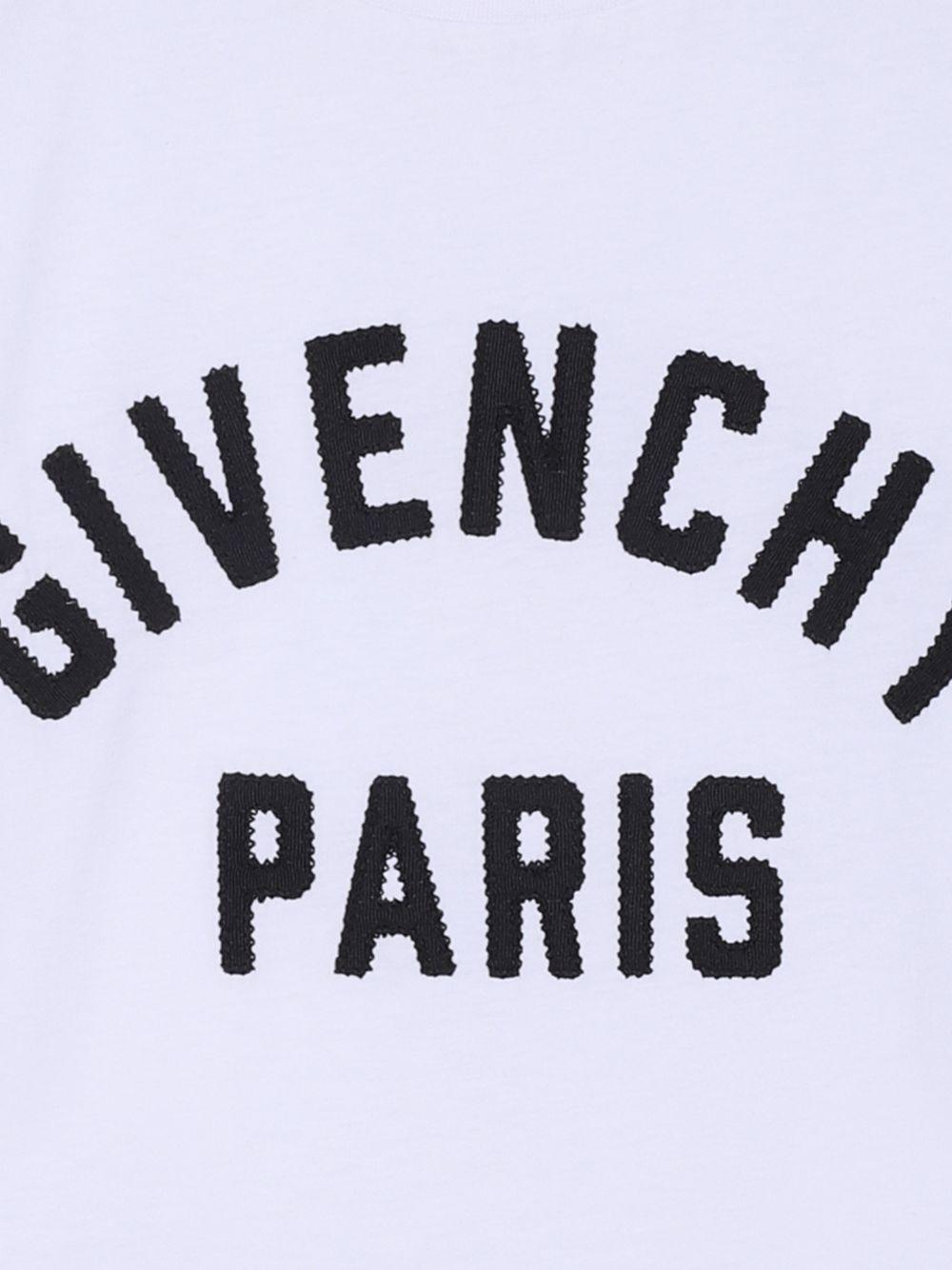 T-shirt per bambino Givechy Kids bianca con logo ricamato H31109 10P GIVENCHY KIDS