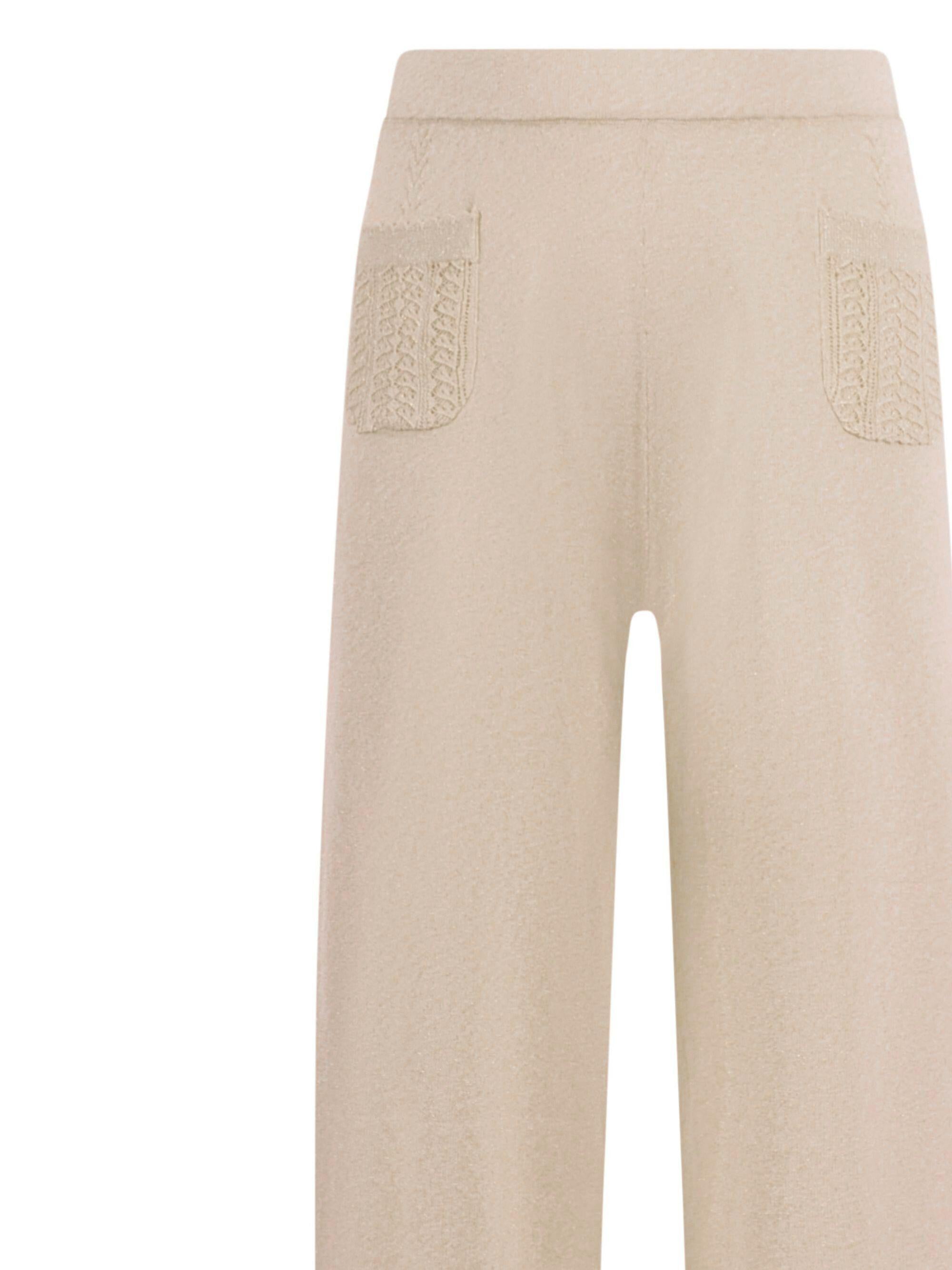 Pantaloni per bambina Emporio Armani Kids beige con due tasche posteriori EG000781 AF22791 U0007 EMPORIO ARMANI KIDS