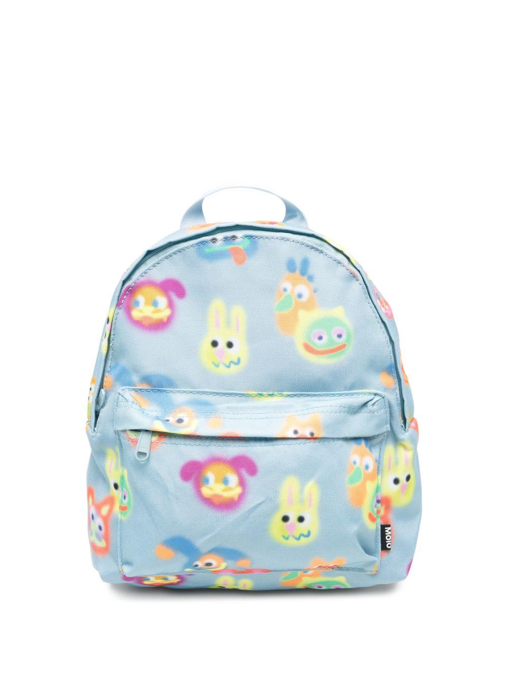 Zaino per bambino Molo blu con stampa grafica all-over 7S26V201 9559 MOLO