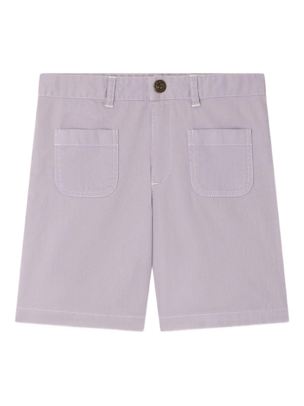 Shorts Eureka per bambina Bonpoint viola con tasche applicate C06GBEW00002 057A BONPOINT