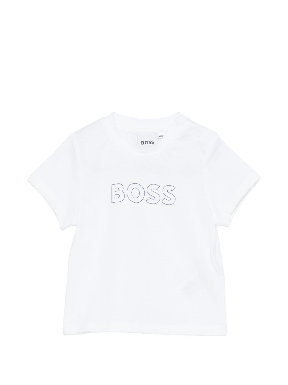 Tuta sportiva per neonato BOSS Kids azzurro con inserti J53049 771 BOSS KIDS