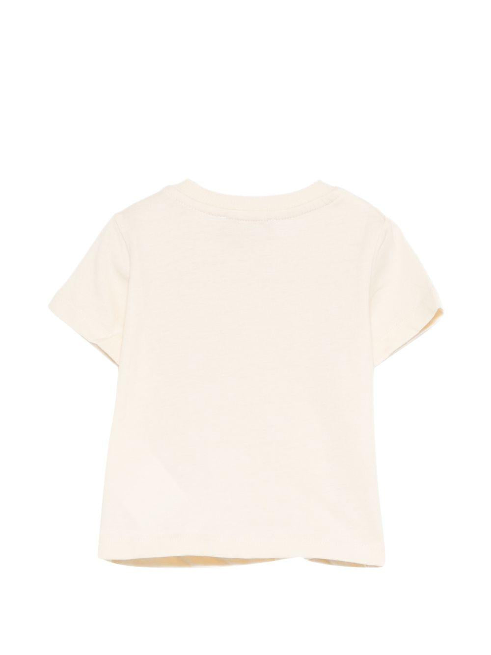 T-shirt per neonati Moschino Kids beige con Teddy sul davanti MUM04SLAA03 20404 MOSCHINO KIDS