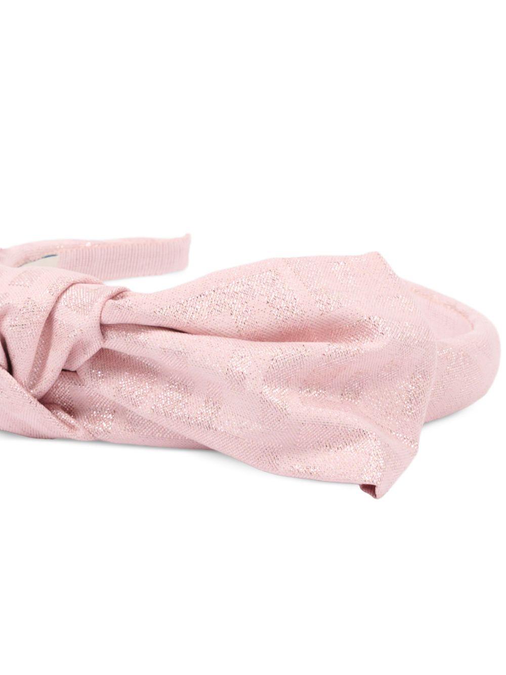 Cerchietto per capelli per bambina Fendi Kids rosa con fiocco JFP206 AWF9 F0QD1 FENDI KIDS