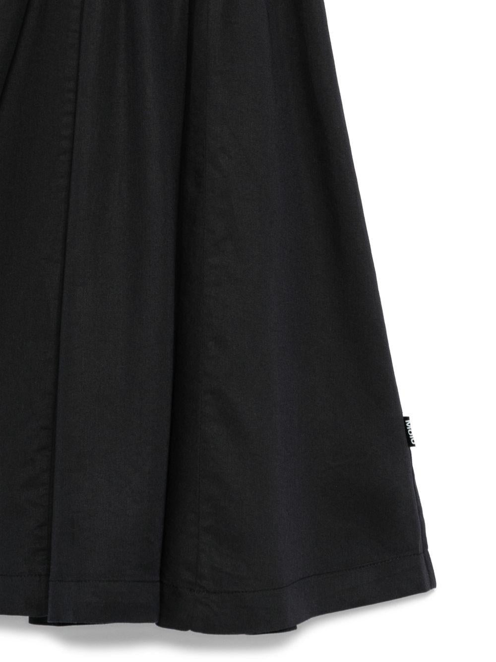 Abito Charlize per bambina Molo nero con corpetto arricciato 2S26E120 0099 MOLO