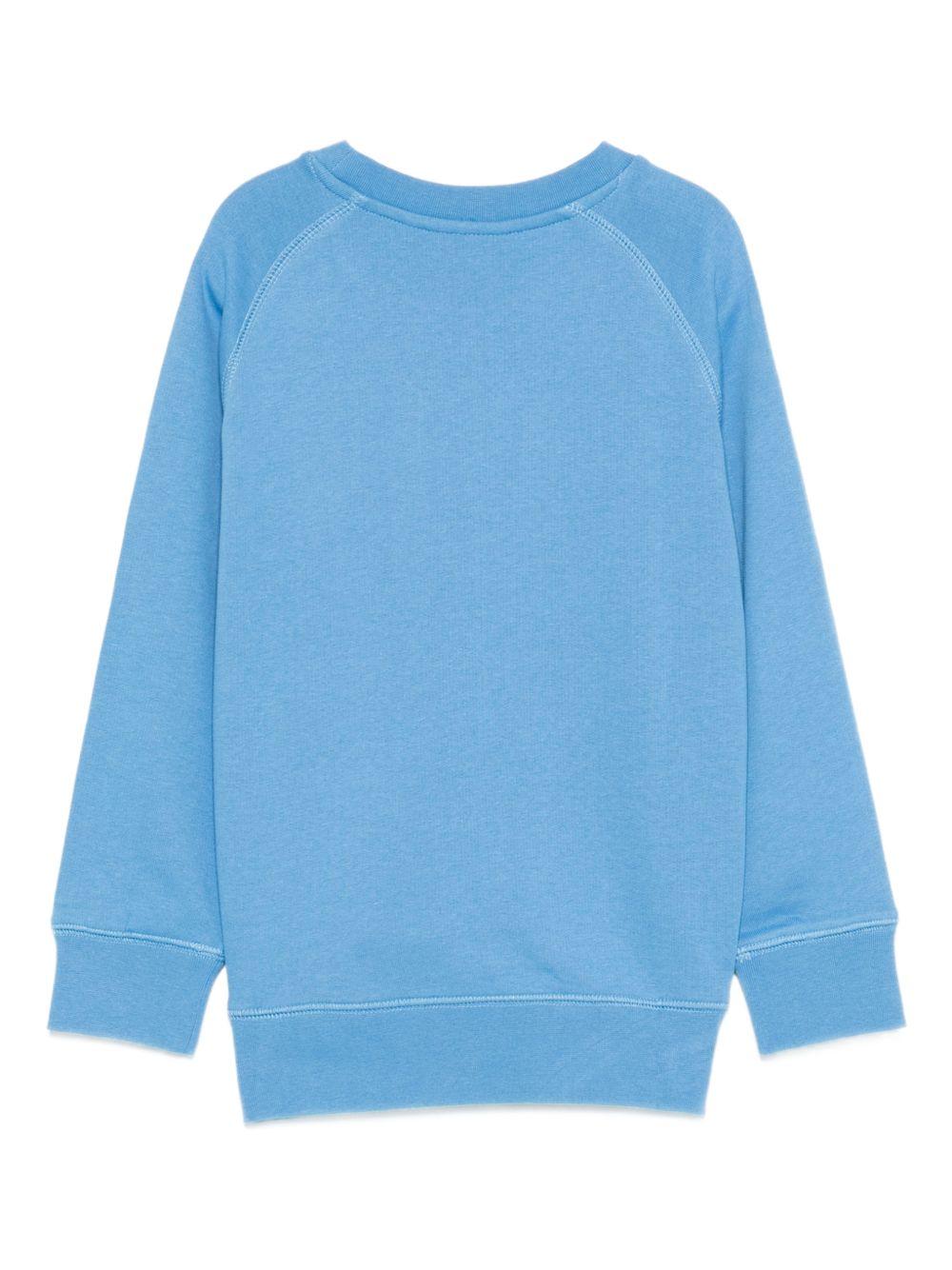 Felpa Mike per bambino Molo azzurra con stampa smile 6S26J201 5615 MOLO