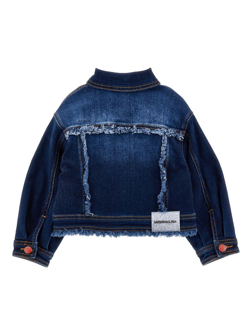 Giacca per bambina Monnalisa x Hello Kitty in denim con applicazione 19G101 7015 0055 MONNALISA