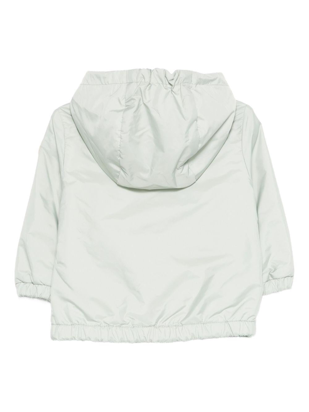 Giubbino per neonata Moncler Kids verde chiaro con chiusura a zip L19511A0001153A5E 91Z MONCLER ENFANT