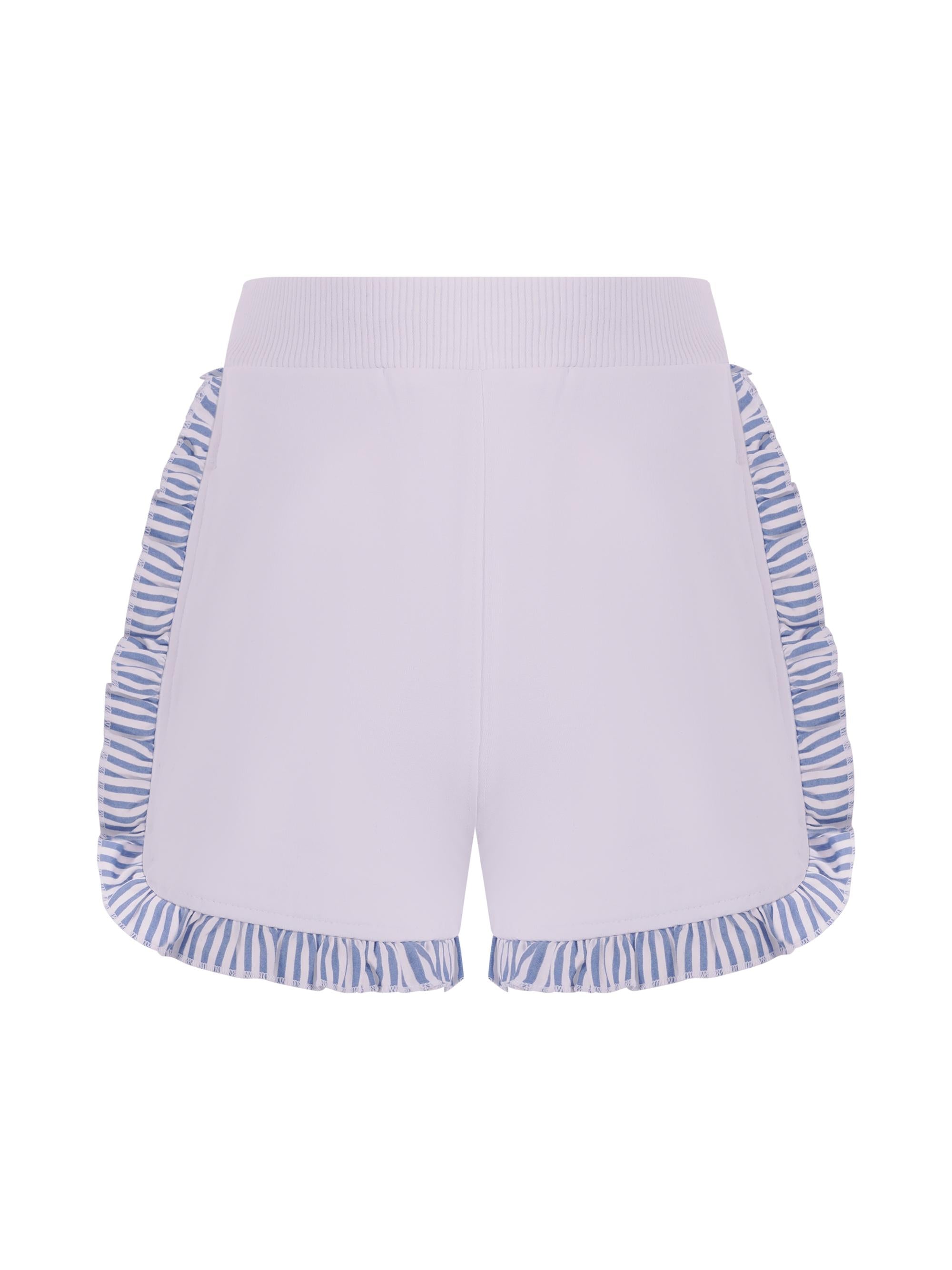 Shorts per bambina Monnalisa bianchi con ruches 19G407 7012 0099 MONNALISA