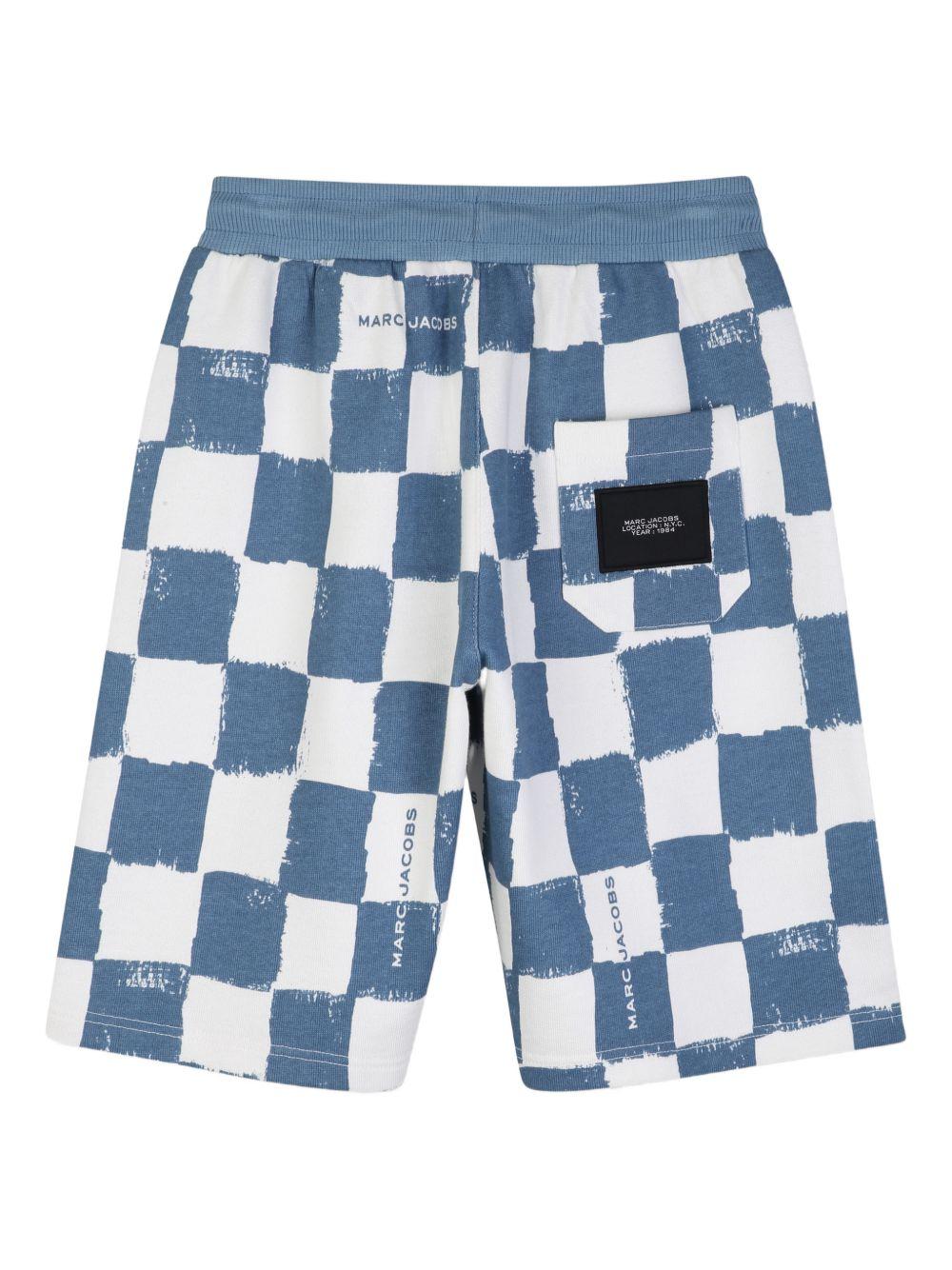 Shorts per bambino The Marc Jacobs Kids blu con motivo a quadri W60790 80B THE MARC JACOBS KIDS