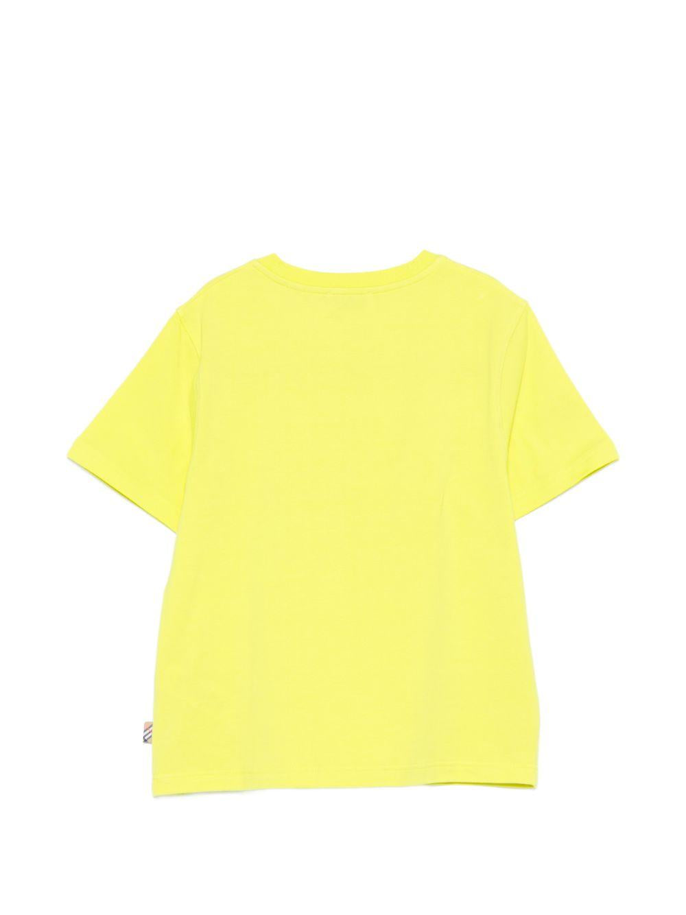 T-shirt per bambino Burberry Kids gialla con stampa con logo sul davanti 8120733 B2416 BURBERRY KIDS