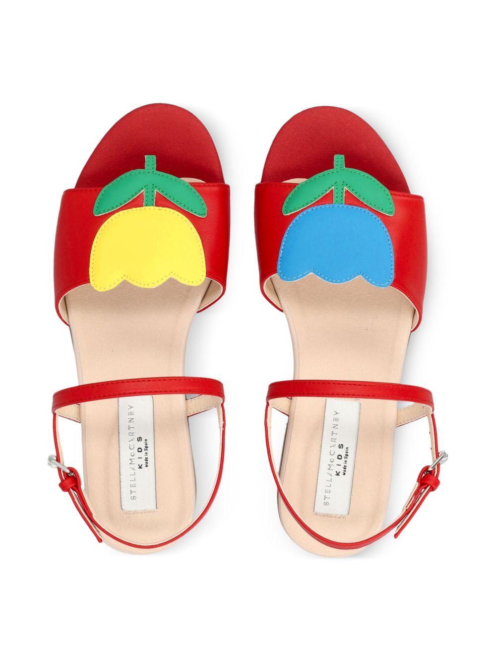 Sandali per bambina Stella McCartney Kids rossi con punta aperta TY0C36 Z3609 426 STELLA McCARTNEY KIDS