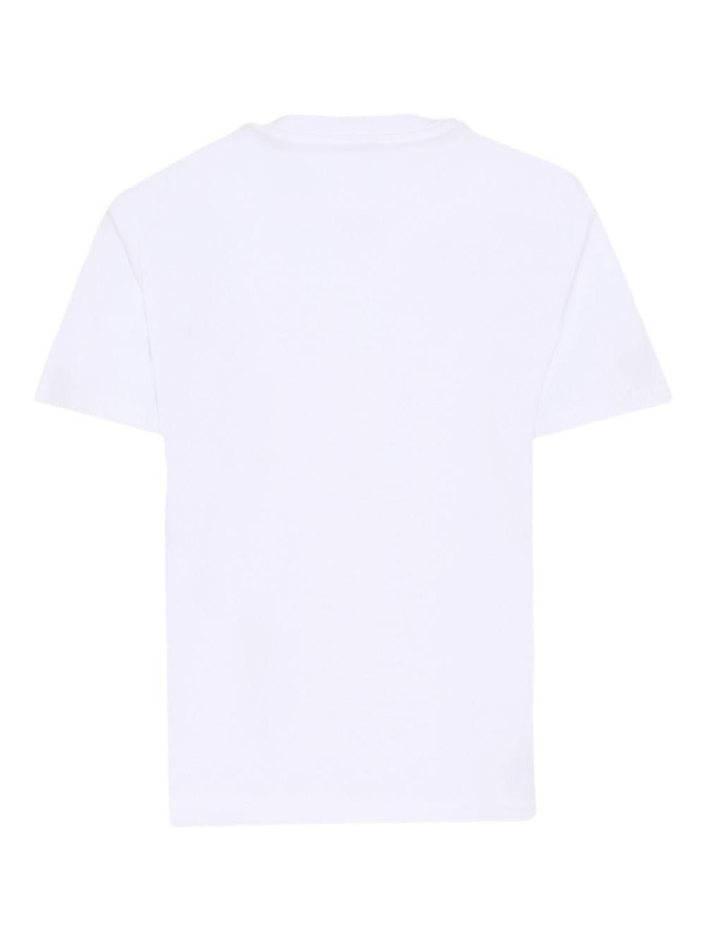 T-shirt per bambino Casablanca Kids bianca con stampa logo KSP26JTS03801 INNOCENCE TRIANGLE CASABLANCA KIDS