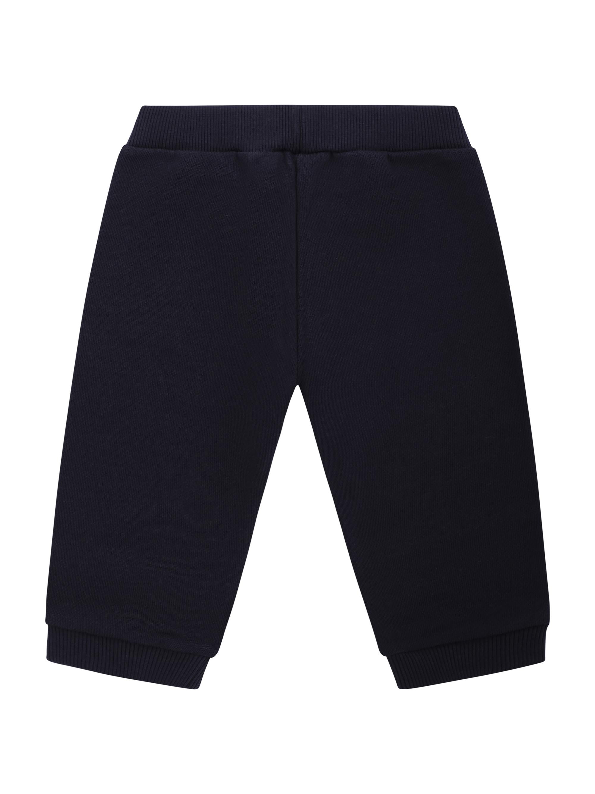 Pantaloni sportivi per neonato Balmain Kids blu con logo sul davanti BY6500 Z3183 617BC BALMAIN KIDS