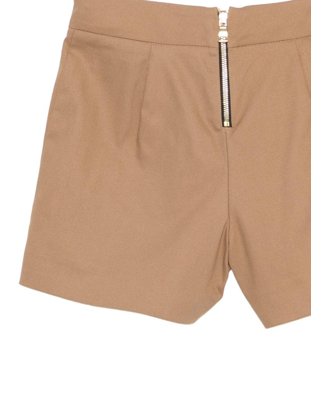 Shorts per bambina Balmain Kids marroni con bottoni color oro BY6B19 G0197 315 BALMAIN KIDS