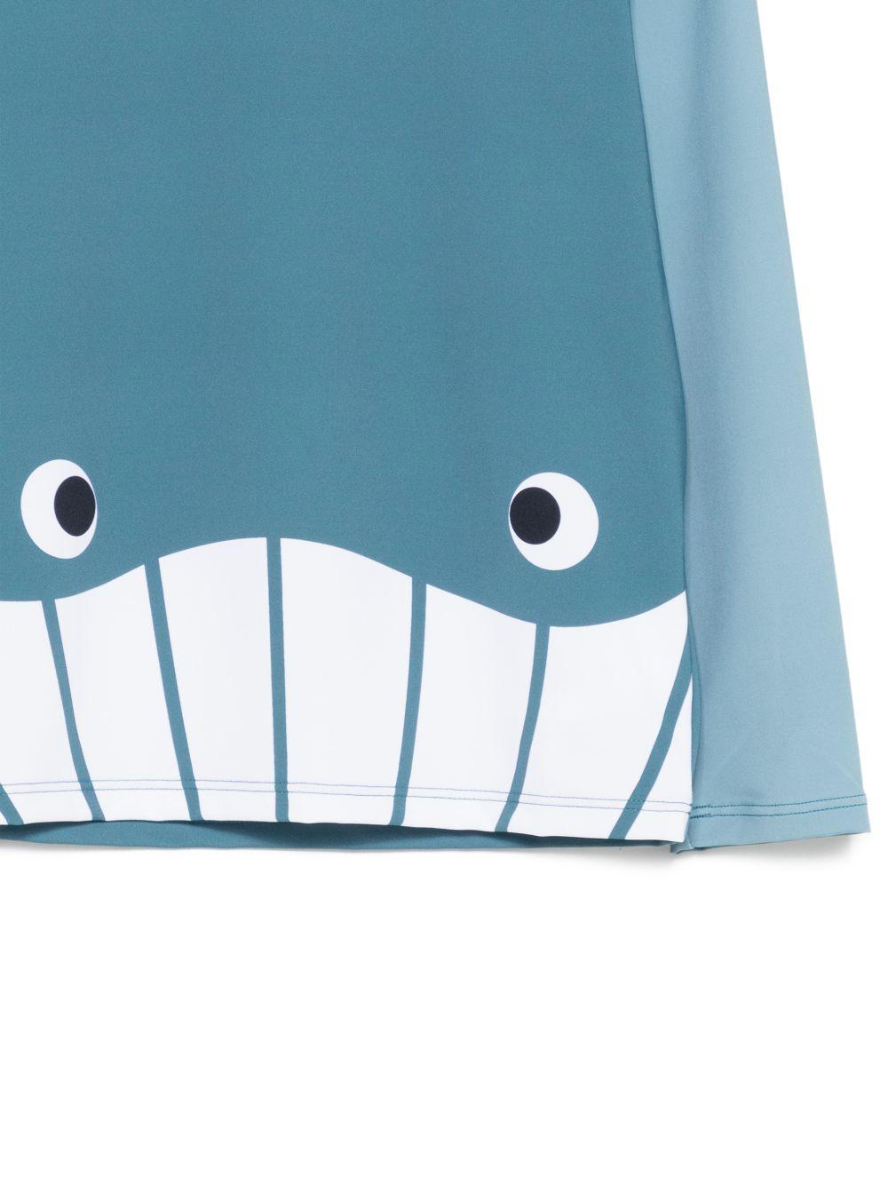 Costume per bambino Stella McCartney Kids azzurro con stampa grafica balena TYCP12 Z0157 642 STELLA McCARTNEY KIDS