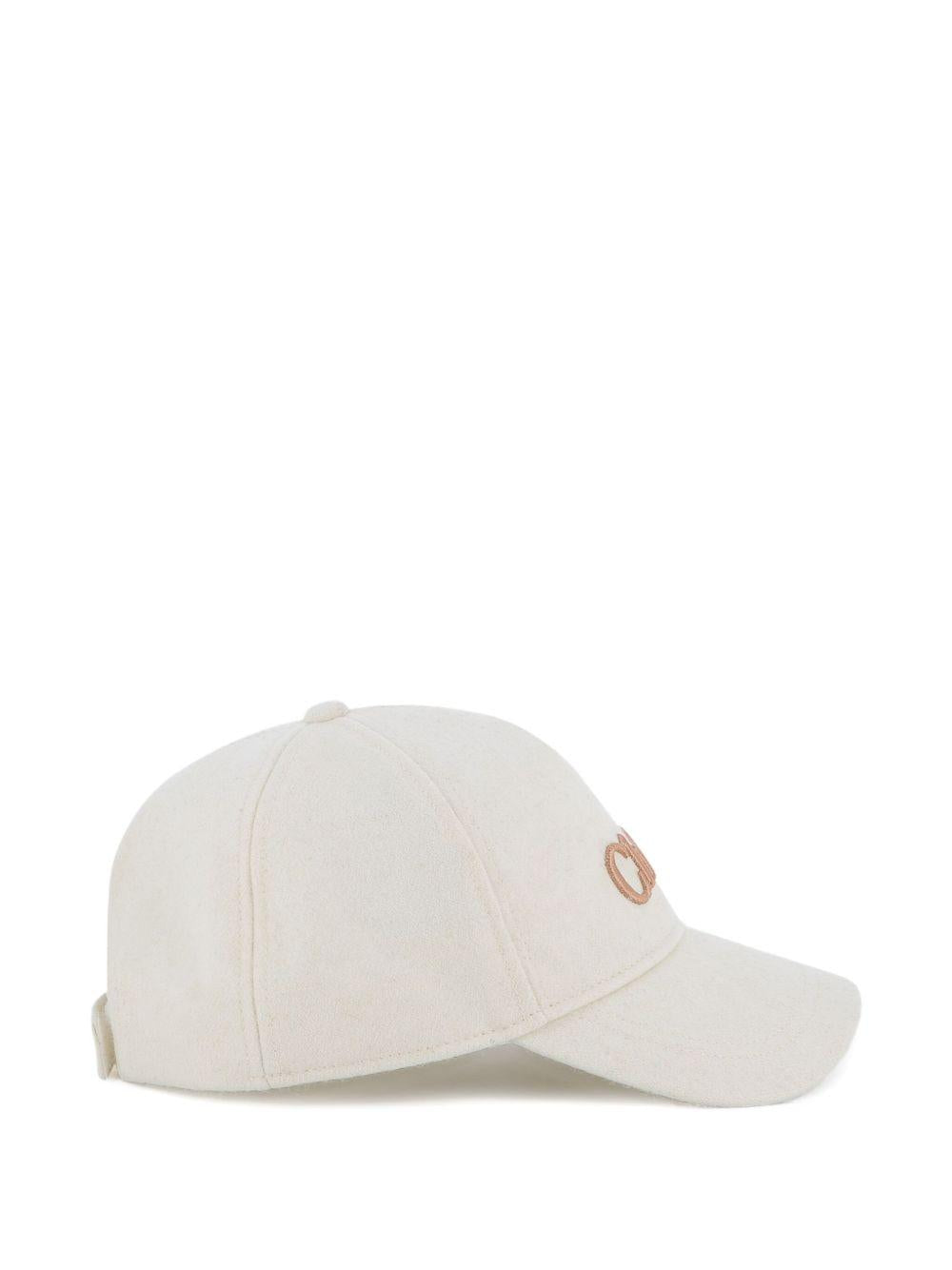 Cappello da baseball per bambina Chloé Kids bianco con ricamo C20681 148 CHLOE' KIDS