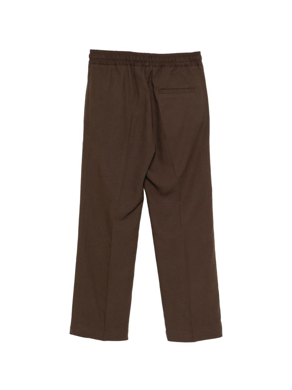 Pantaloni per bambino Paolo Pecora Kids marrone con coulisse PP4238 EBANO PAOLO PECORA KIDS