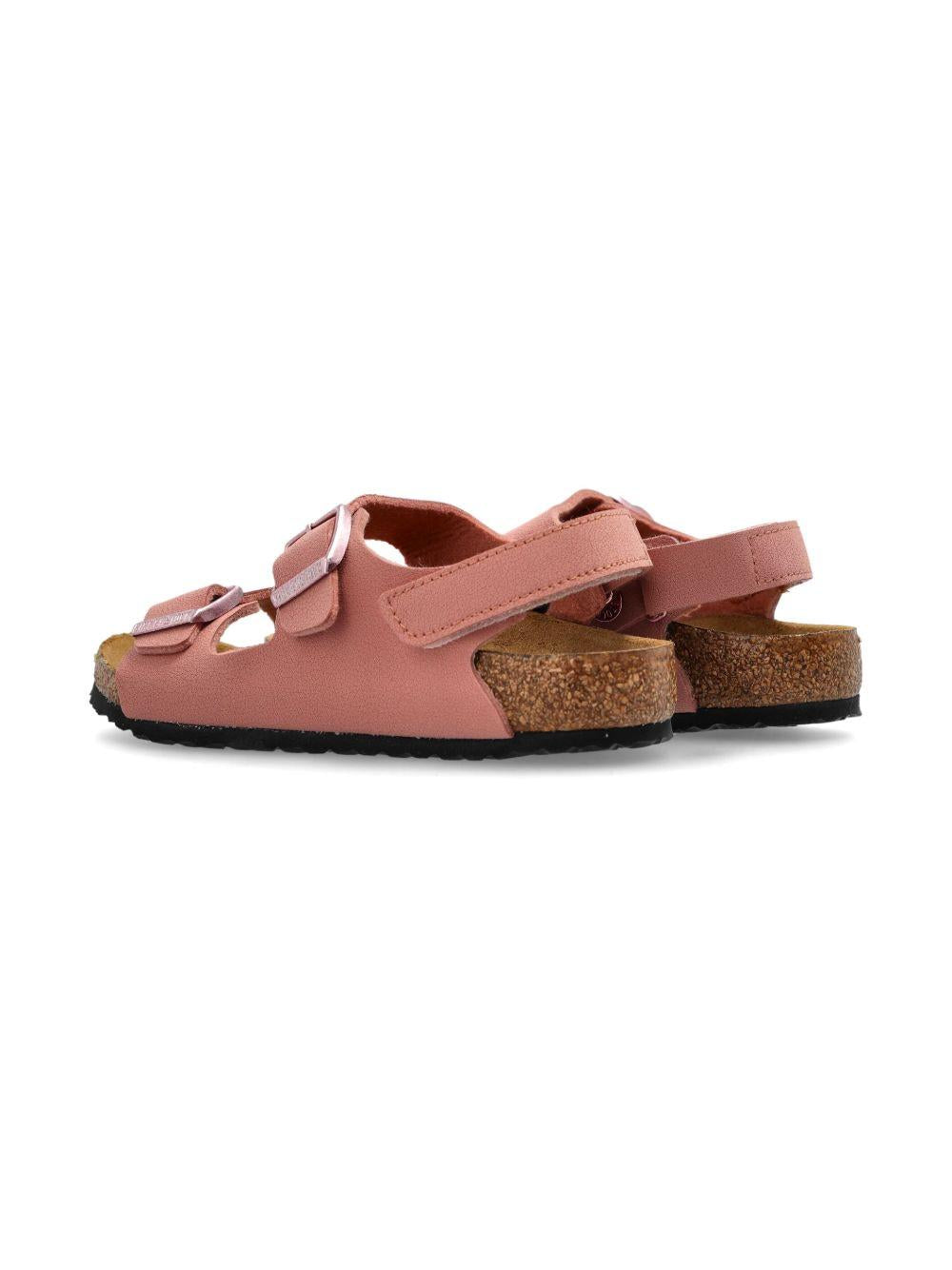 Sandali per bambina Birkenstock Kids Milano rosa con doppia fibbia 1029519 PINK BIRKENSTOCK