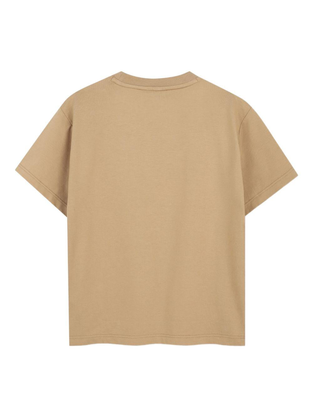 T-shirt per bambino Boss Kids beige con dettaglio logo J52974 295 BOSS KIDS