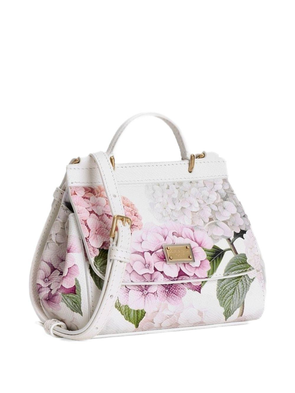 Borsa Sicily mini per bambina Dolce & Gabbana Kids bianca con stampa a fiori EB0003 AX811 HA5XG DOLCE & GABBANA KIDS