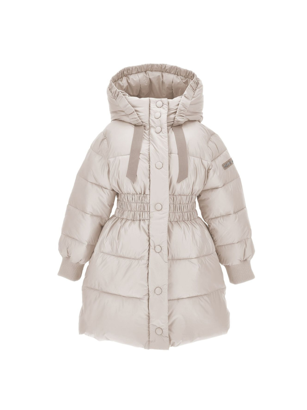 Piumino per bambina Monnalisa beige con cappuccio 17F102 6021 0003 MONNALISA