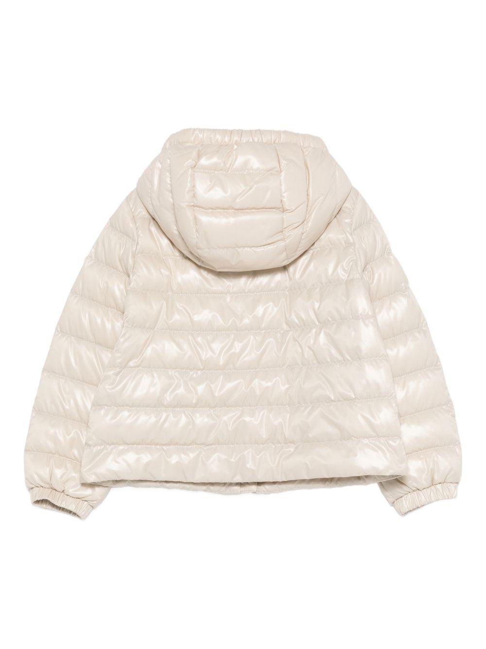 Giubbino per bambina Moncler Kids bianco con cappuccio L19541A00022597Z8 20N MONCLER ENFANT